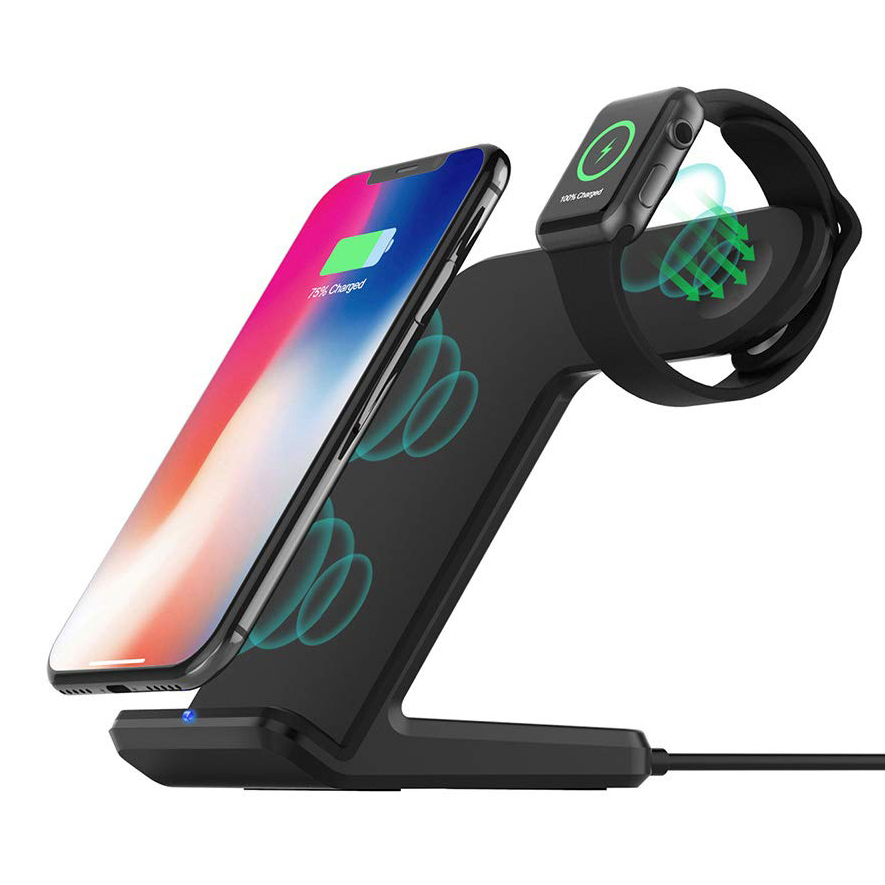 2 in 1 wireless charger deals for apple watch and iphone